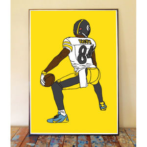 11x17 ANTONIO BROWN TWERK STEELERS ART PRINT